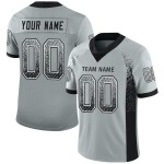 Maillot de football personnalisé Silver Fashion Drift Mesh noir et blanc Maillot de football personnalisé Silver Fashion Drift Mesh noir et blanc