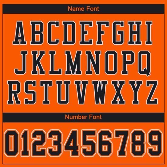 Maillot de football authentique en maille personnalisée orange noir-blanc Maillot de football authentique en maille personnalisée orange noir-blanc