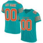 Maillot de football personnalisé en maille orange et blanc authentique Aqua Maillot de football personnalisé en maille orange et blanc authentique Aqua