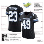 Maillot de football noir bleu en maille personnalisée authentique blanc clair Maillot de football noir bleu en maille personnalisée authentique blanc clair