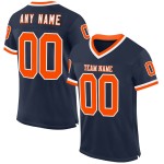 Maillot de football authentique en maille orange et blanc, bleu marine, rétro, personnalisé Maillot de football authentique en maille orange et blanc, bleu marine, rétro, personnalisé