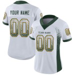 Maillot de football tendance en maille Drift vert-or blanc personnalisé Maillot de football tendance en maille Drift vert-or blanc personnalisé