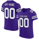 Maillot de football personnalisé authentique en maille blanc-noir violet Maillot de football personnalisé authentique en maille blanc-noir violet
