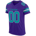 Maillot de football personnalisé en maille Aqua-Blanc Authentique Violet Maillot de football personnalisé en maille Aqua-Blanc Authentique Violet