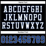 Maillot de football personnalisé authentique en maille noire, bleu royal et blanc Maillot de football personnalisé authentique en maille noire, bleu royal et blanc