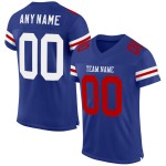 Maillot de football royal personnalisé authentique en maille blanc-rouge Maillot de football royal personnalisé authentique en maille blanc-rouge