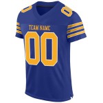 Maillot de football authentique en maille or-blanc Royal Custom Maillot de football authentique en maille or-blanc Royal Custom
