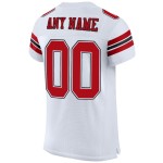 Maillot de football personnalisé authentique en maille blanc rouge-noir Maillot de football personnalisé authentique en maille blanc rouge-noir