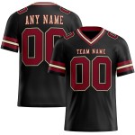 Maillot de football authentique en maille personnalisée noir crème Crimson-City Maillot de football authentique en maille personnalisée noir crème Crimson-City