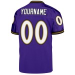 Maillot de football personnalisé en maille blanc et violet authentique doré Maillot de football personnalisé en maille blanc et violet authentique doré