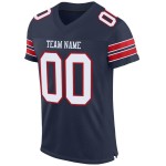 Maillot de football personnalisé en maille blanc-rouge bleu marine authentique Maillot de football personnalisé en maille blanc-rouge bleu marine authentique