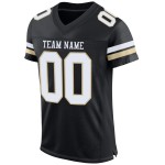 Maillot de football personnalisé authentique blanc-Vegas en maille noire et dorée Maillot de football personnalisé authentique blanc-Vegas en maille noire et dorée