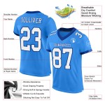 Maillot de football bleu, blanc et poudre royale, maille personnalisée authentique Maillot de football bleu, blanc et poudre royale, maille personnalisée authentique
