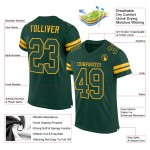 Maillot de football vert-or authentique en maille verte personnalisée Maillot de football vert-or authentique en maille verte personnalisée