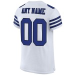 Maillot de football en maille blanche Royal-Black, personnalisé et authentique Maillot de football en maille blanche Royal-Black, personnalisé et authentique