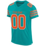 Maillot de football personnalisé en maille orange et blanc authentique Aqua Maillot de football personnalisé en maille orange et blanc authentique Aqua