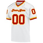 Maillot de football personnalisé en maille blanc rouge-or authentique rétro Maillot de football personnalisé en maille blanc rouge-or authentique rétro