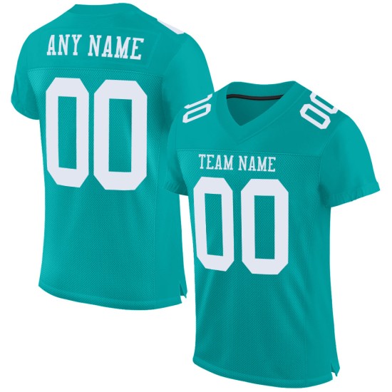 Maillot de football personnalisé Aqua Mesh authentique blanc Maillot de football personnalisé Aqua Mesh authentique blanc
