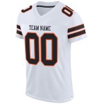 Maillot de football personnalisé authentique en maille noir-orange blanc Maillot de football personnalisé authentique en maille noir-orange blanc