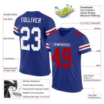 Maillot de football royal personnalisé authentique en maille blanc-rouge Maillot de football royal personnalisé authentique en maille blanc-rouge