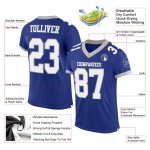 Maillot de football Royal en maille personnalisée blanc-gris authentique Maillot de football Royal en maille personnalisée blanc-gris authentique