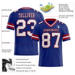 Maillot de football Royal Authentic blanc-rouge en maille personnalisée Maillot de football Royal Authentic blanc-rouge en maille personnalisée