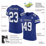 Maillot de football blanc-noir authentique Royal Mesh personnalisé Maillot de football blanc-noir authentique Royal Mesh personnalisé