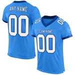 Maillot de football bleu, blanc et poudre royale, maille personnalisée authentique Maillot de football bleu, blanc et poudre royale, maille personnalisée authentique