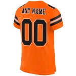 Maillot de football authentique en maille personnalisée orange noir-blanc Maillot de football authentique en maille personnalisée orange noir-blanc