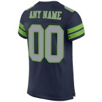 Maillot de football bleu marine authentique vert gris-néon en maille personnalisée Maillot de football bleu marine authentique vert gris-néon en maille personnalisée