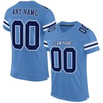 Maillot de football authentique en maille personnalisée bleu marine-blanc bleu clair Maillot de football authentique en maille personnalisée bleu marine-blanc bleu clair