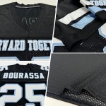 Maillot de football noir bleu en maille personnalisée authentique blanc clair Maillot de football noir bleu en maille personnalisée authentique blanc clair