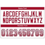 Maillot de football personnalisé rouge-gris en maille blanche Drift Maillot de football personnalisé rouge-gris en maille blanche Drift