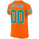 Maillot de football authentique orange Aqua-White en maille personnalisée Maillot de football authentique orange Aqua-White en maille personnalisée