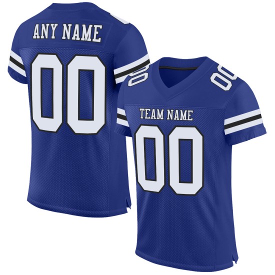 Maillot de football blanc-noir authentique Royal Mesh personnalisé Maillot de football blanc-noir authentique Royal Mesh personnalisé