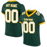 Maillot de football authentique en maille personnalisée vert blanc-or Maillot de football authentique en maille personnalisée vert blanc-or