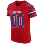Maillot de football authentique Royal-White Mesh personnalisé rouge Maillot de football authentique Royal-White Mesh personnalisé rouge