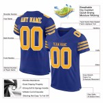 Maillot de football authentique en maille or-blanc Royal Custom Maillot de football authentique en maille or-blanc Royal Custom