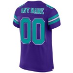 Maillot de football personnalisé en maille Aqua-Blanc Authentique Violet Maillot de football personnalisé en maille Aqua-Blanc Authentique Violet