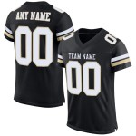 Maillot de football personnalisé authentique blanc-Vegas en maille noire et dorée Maillot de football personnalisé authentique blanc-Vegas en maille noire et dorée